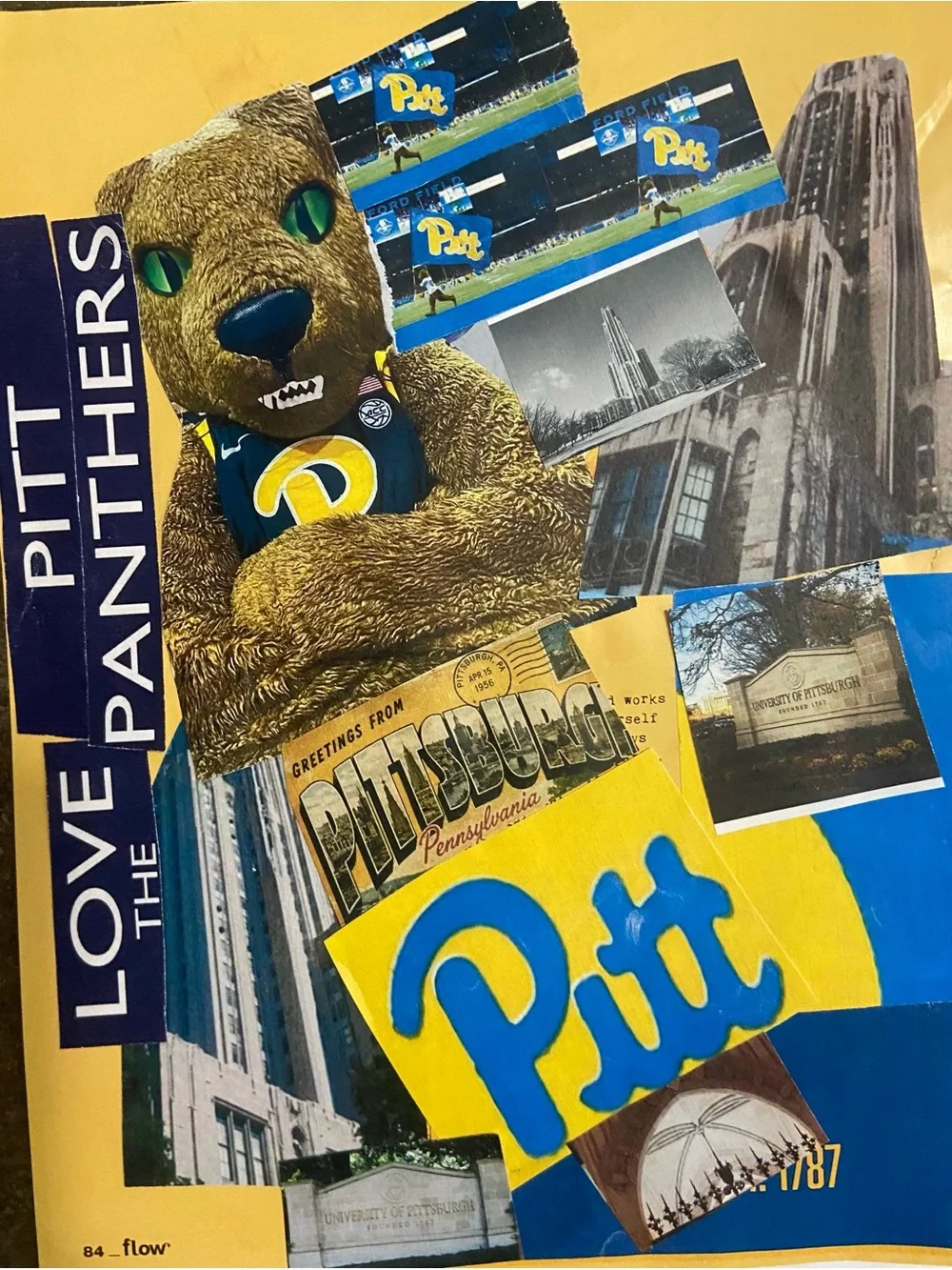 Pitt Panthers collage art